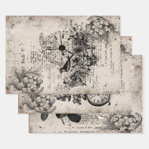 Vintaage elagance collection wrapping paper sheet