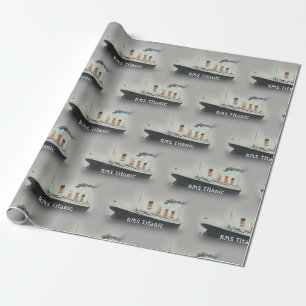 Vintaeg Titanic Classic White Star Line Ship Wrapping Paper