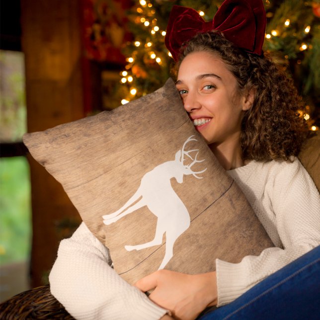 Vintaga Beauty Wood & Deer  Lumbar Cushion (Creator Uploaded)