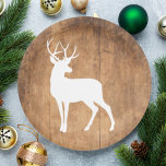 Vintaga Beauty Wood & Deer  Paper Plate<br><div class="desc">This stunning piece combines the timeless charm of weathered wood with the grace and majesty of a deer silhouette,  creating a unique and captivating addition to your home decor.</div>