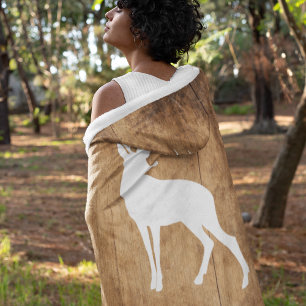 Vintaga Beauty Wood & Deer Sherpa Blanket