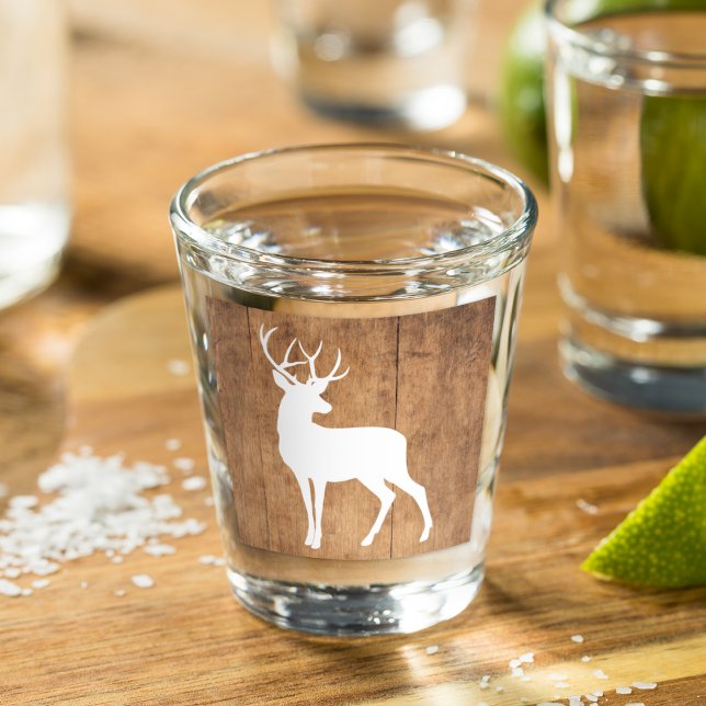 Vintaga Beauty Wood & Deer  Shot Glass (Creator Uploaded)