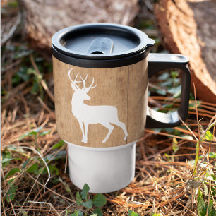 Vintaga Beauty Wood & Deer  Travel Mug