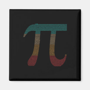 Vintage 10000 Digits Pi Sign - Math Mathematics -  Magnet