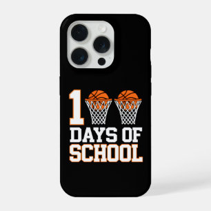 Vintage 100 Days Of School Basketball Sports Fun iPhone 15 Pro Case