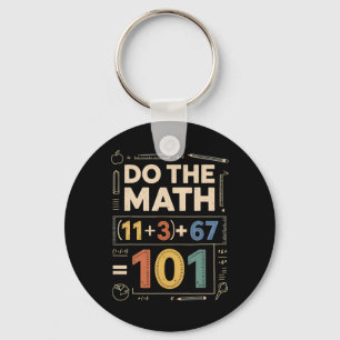 Vintage 100 Days School Math Equation Do The Math Key Ring