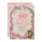 Vintage 100th Centenarian  Birthday Invitation
