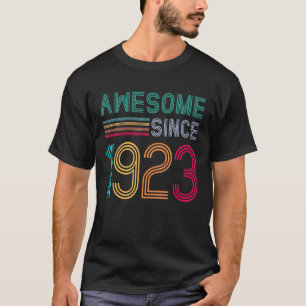 Vintage 100th Years Old Birthday Awesome Since 192 T-Shirt