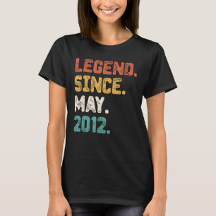 Vintage 10 Years Old Legend Since May 2012 10th Bi T-Shirt