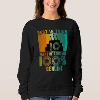 Vintage 10th Birthday Apparel  Boys Girls 10th Bir Sweatshirt