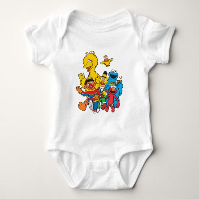 Vintage 123 Sesame Street  Baby Bodysuit (Front)
