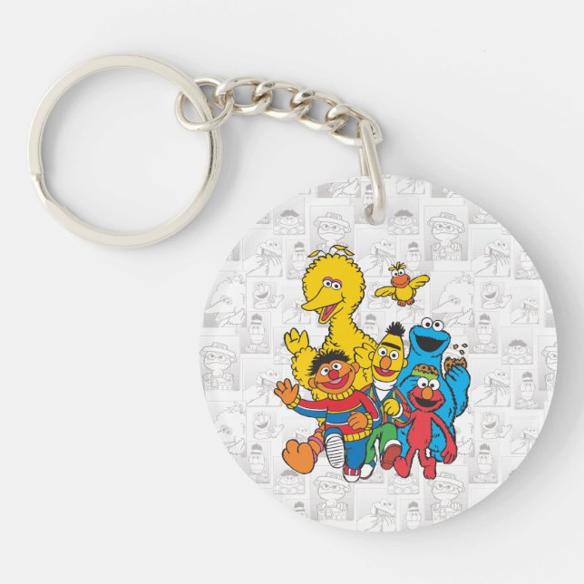 Vintage 123 Sesame Street Key Ring (Front)