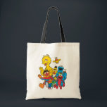 Vintage 123 Sesame Street Tote Bag<br><div class="desc">This fun vintage graphic features all your favourite Sesame Pals; Bert & Ernie,  Elmo,  Big Bird & Elmo.   This item is recommended for ages 13 . ©  2014 Sesame Workshop. www.sesamestreet.org</div>