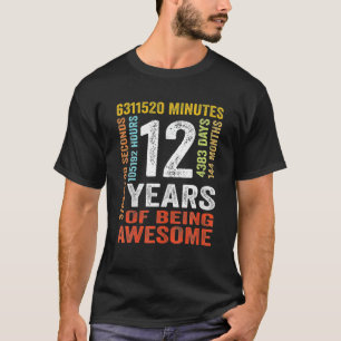 Vintage 12Th Birthday Tee Present 12 Years Old Bei