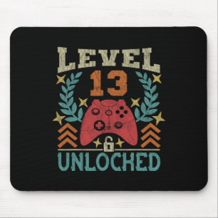 Vintage 13th Birthday Gift 13 Year Old Boy Girl Ga Mouse Pad