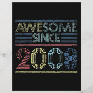 Vintage 13th Birthday Gifts Awesome Since 2008