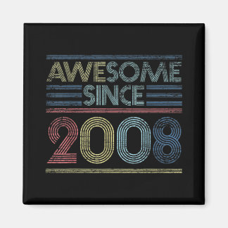 Vintage 13th Birthday Gifts Awesome Since 2008 Magnet