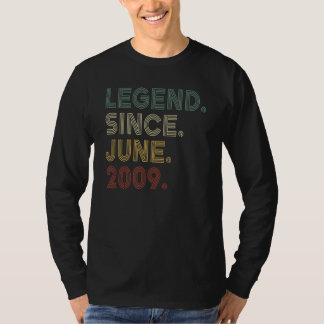 Vintage 13th Birthday Legend Since June 2009 13 Ye T-Shirt