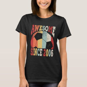 Vintage 13th Birthday Soccer Awesome Since 2006 Ki T-Shirt