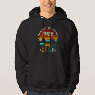 Vintage 14th Birthday Awesome Since June 2008 Epic Hoodie