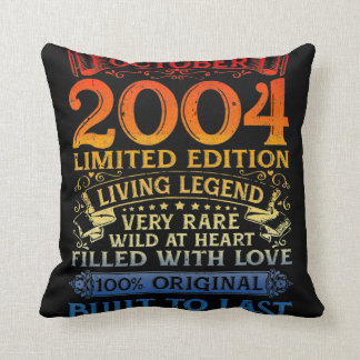 Vintage 16 Years Old October 2004 16th Bday Cushion