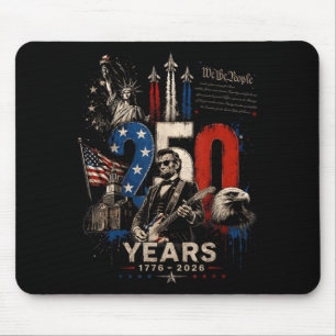 Vintage 16th President Abe Lincoln Playing Guitar Mouse Pad