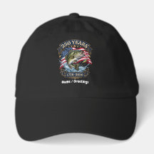 Vintage 1776-2026 Patriotic Bass Fishing 250 Years