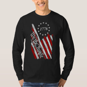 Vintage 1776 American Flag We The People Usa 4th O T-Shirt