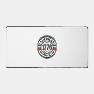 Vintage 1776 American Independence Day Shirt Desig Desk Mat