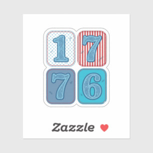Vintage 1776 Patriotic Patchwork