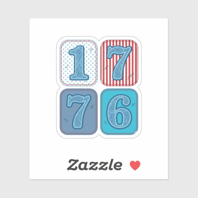 Vintage 1776 Patriotic Patchwork (Sheet)