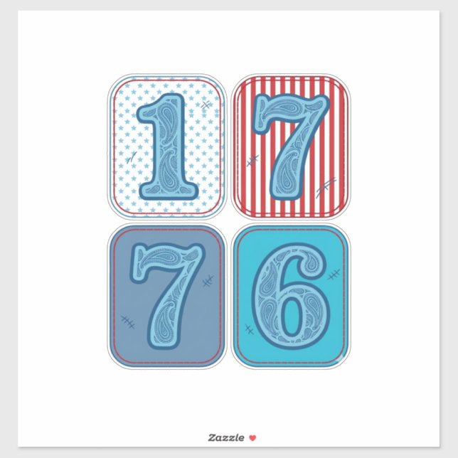 Vintage 1776 Patriotic Patchwork (Sheet)
