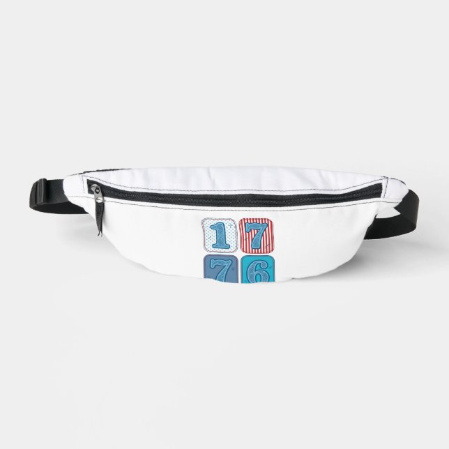 Vintage 1776 Patriotic Patchwork Bum Bags (Front)