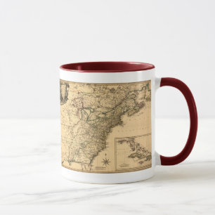Vintage 1777 American Colonies Map by Phelippeaux Mug