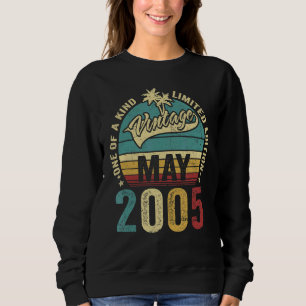 Vintage 17 Years Old May 2005 Decorations 17th Bir Sweatshirt