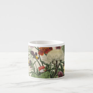 Vintage 17th-century Historical Floral  Espresso Cup