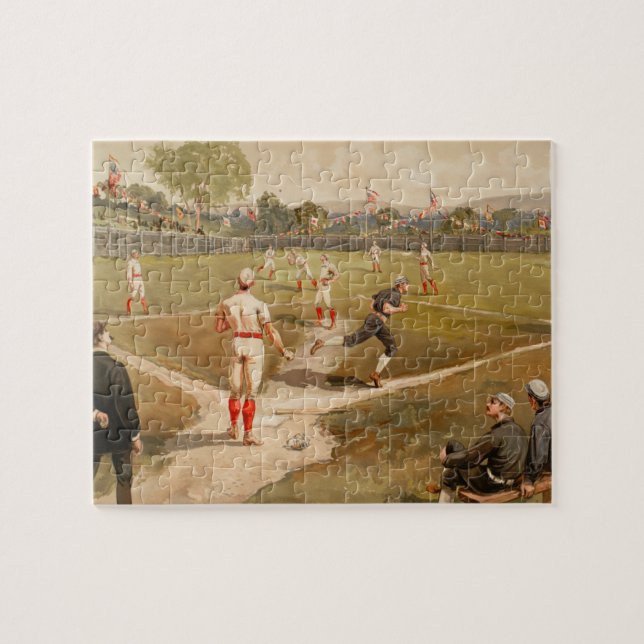 Vintage 1800s Baseball Game Jigsaw Puzzle (Horizontal)