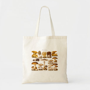 Vintage 1800s Mushroom Variety  Mushrooms Template Tote Bag