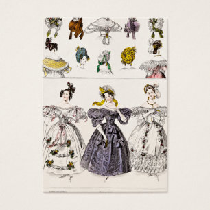 Vintage 1800s Paris Fashion - French Dresses & Hat