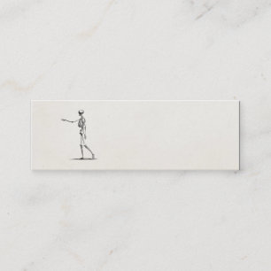 Vintage 1800s Skeleton Antique Anatomy Skeletons Mini Business Card