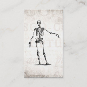Vintage 1800s Skeleton Retro Skeletons Anatomy Business Card