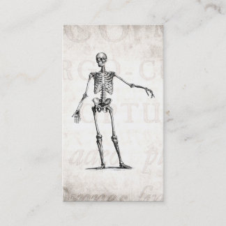 Vintage 1800s Skeleton Retro Skeletons Anatomy Business Card
