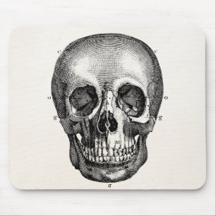 Vintage 1800s Skull Retro Skulls Skeleton Mouse Pad