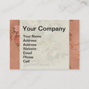 Vintage 1800s Victorian Birthday Floral Country Business Card