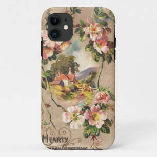 Vintage 1800s Victorian Birthday Floral Country iPhone 11 Case