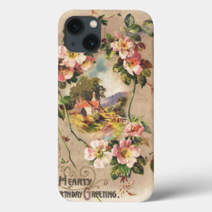 Vintage 1800s Victorian Birthday Floral Country iPhone 13 Case