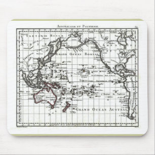 Vintage 1806 Map - Australasie et Polynesie Mouse Pad