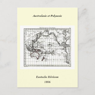 Vintage 1806 Map - Australasie et Polynesie Postcard