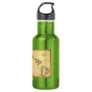Vintage 1837 Hawaii Map - Hawaiian Islands 532 Ml Water Bottle