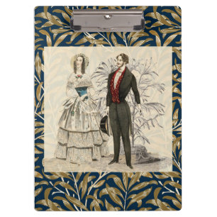 Vintage 1844 Victorian Wedding Illustration Clipboard